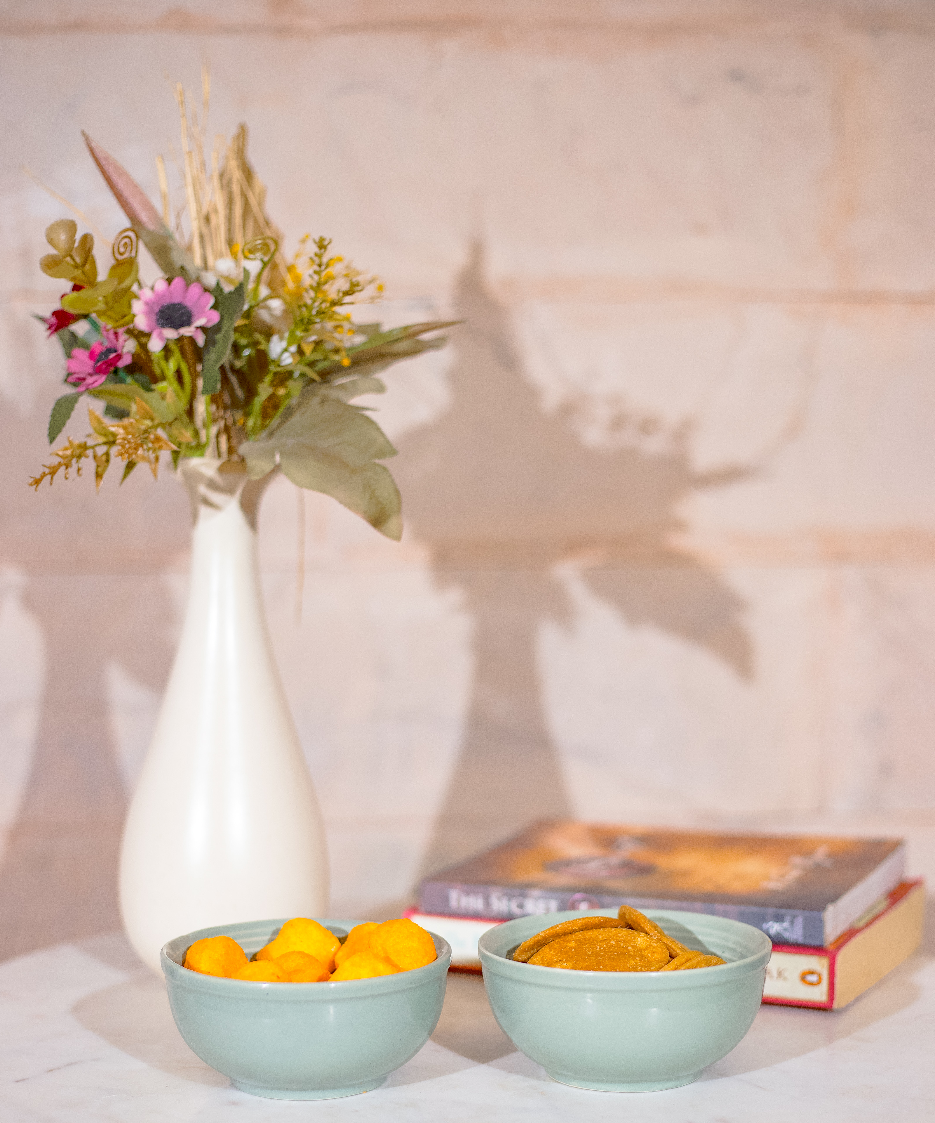 Studio Pottery Ceramic Light Pastel Green Bowls - Set of 2