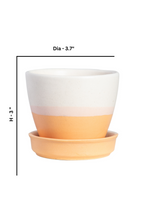 Orange-Peach Ceramic Planter Pot