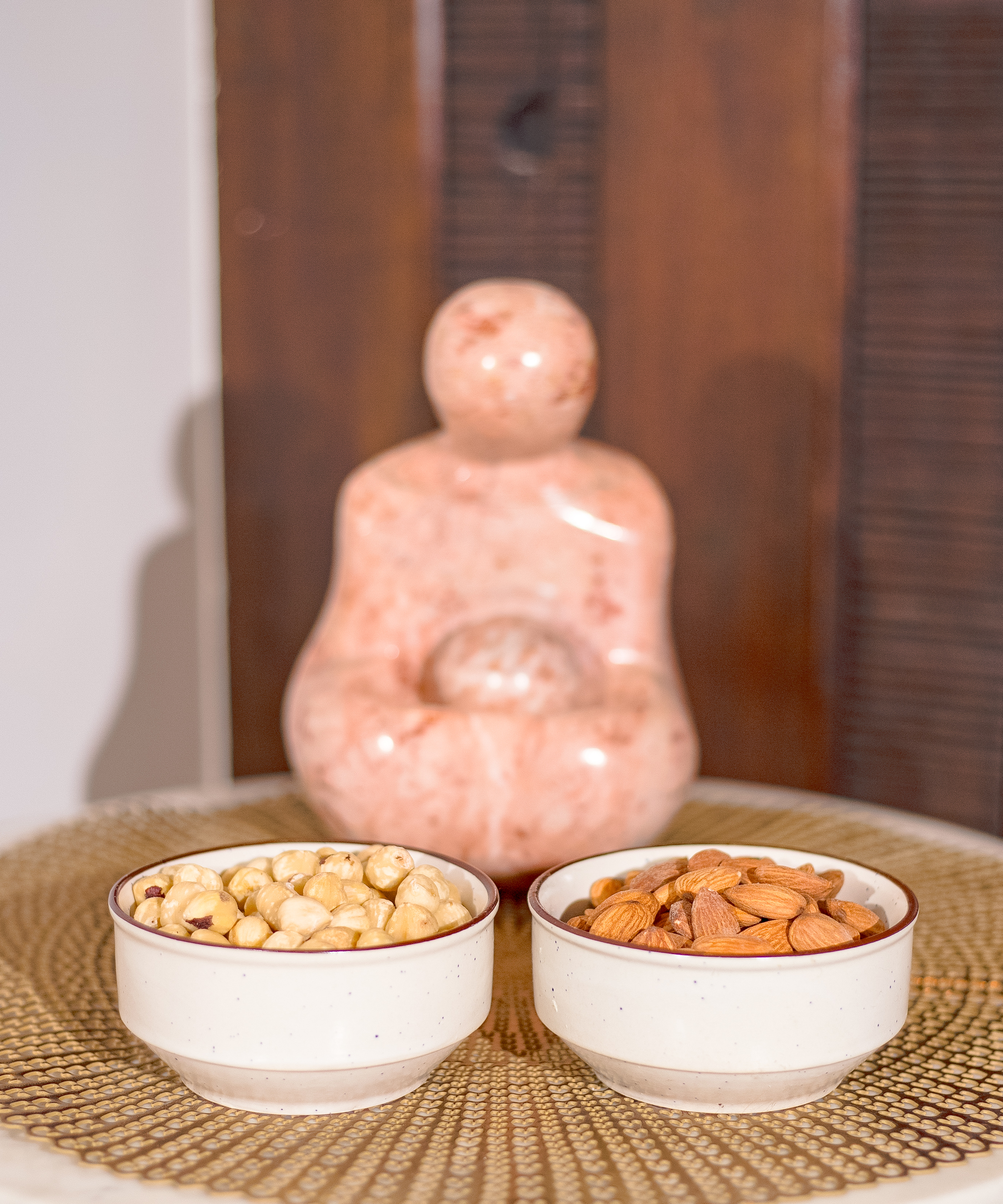 Off-White Speckled Studio Pottery Ceramic Bowls - Set of 2