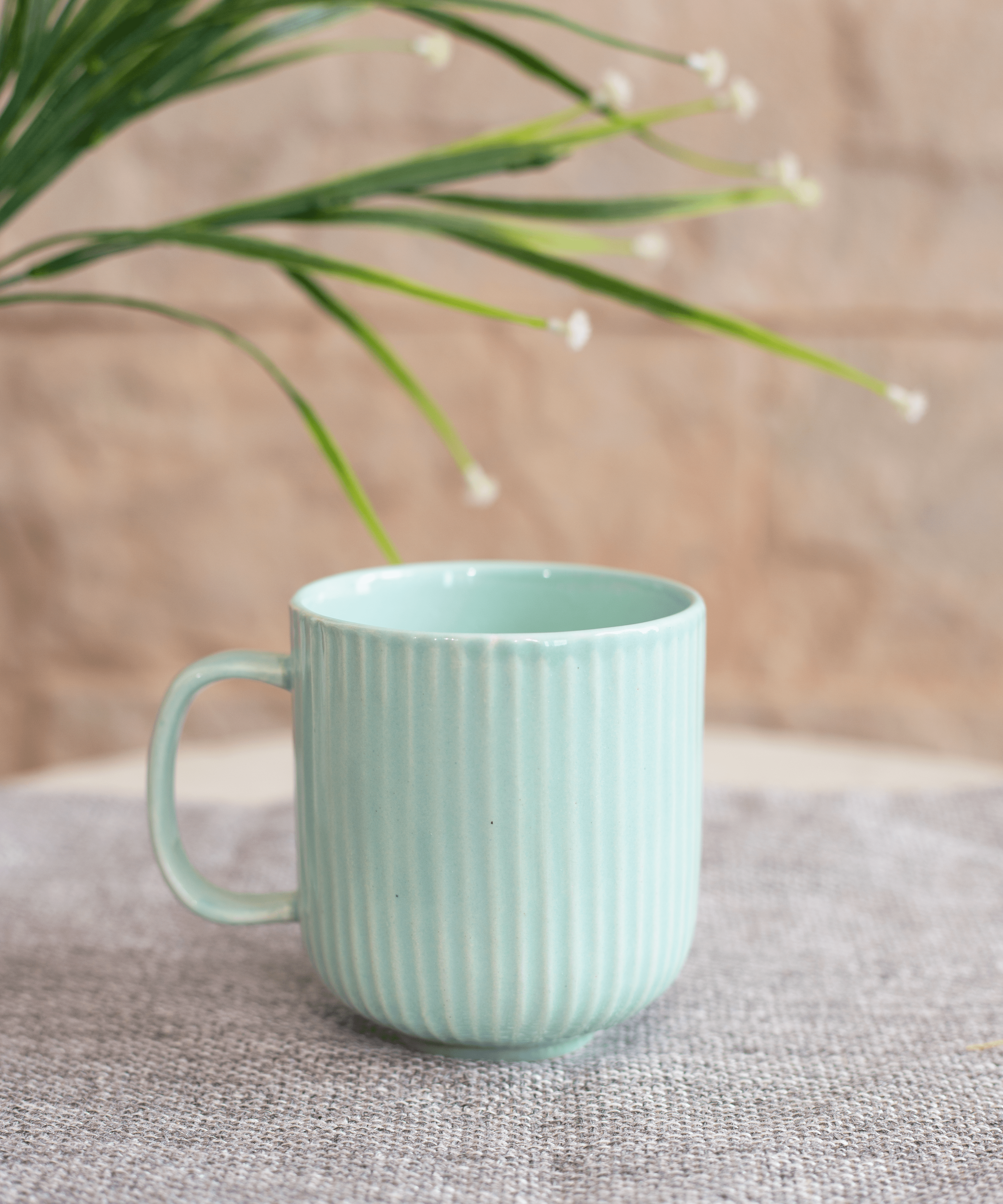 Linear Design Pastel Green Coffee Mug