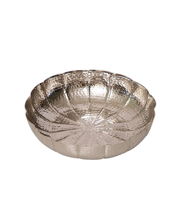 Set Of Two Flower Silver Urlis On Stand