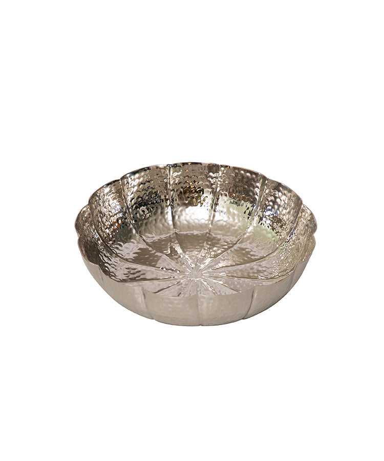 Set Of Two Flower Silver Urlis On Stand