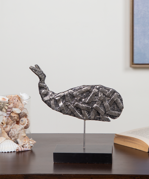 Oxidised Silver Whale