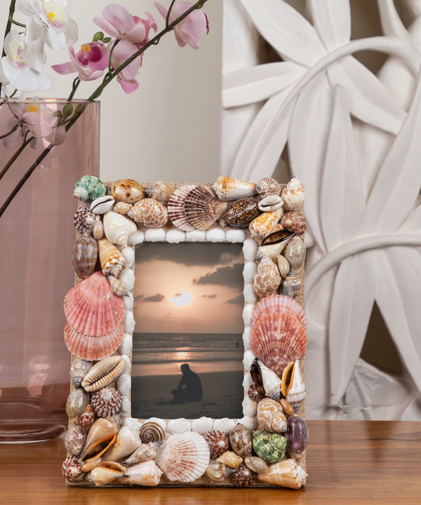 Staggering Natural Multi Colour Hues Shell Photoframe