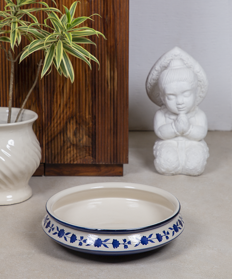 Off-White Ceramic Moroccan Urli