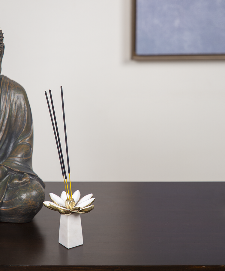 White Lotus Incense Holder