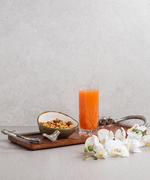Wooden Tray With Silver Birds