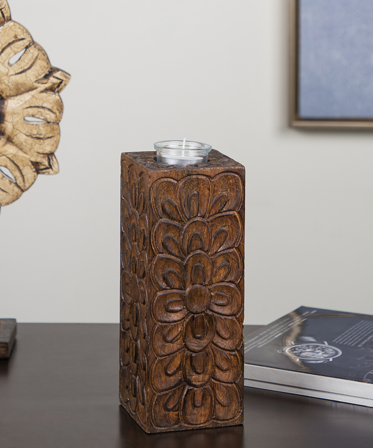 Burnt Tealight Candle Holder Set Of Two