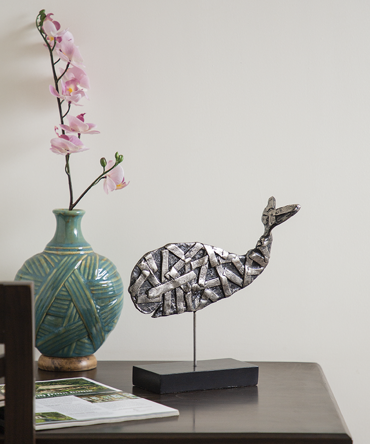 Oxidised Silver Whale