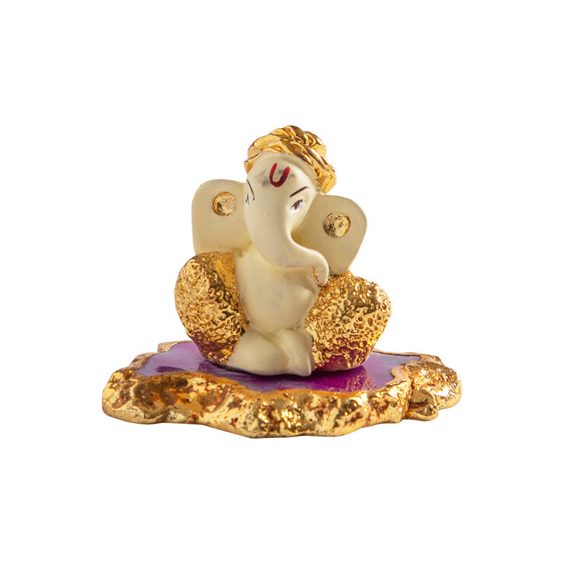 Lucky Charm Ganeshas on Semi Precious Agate Base