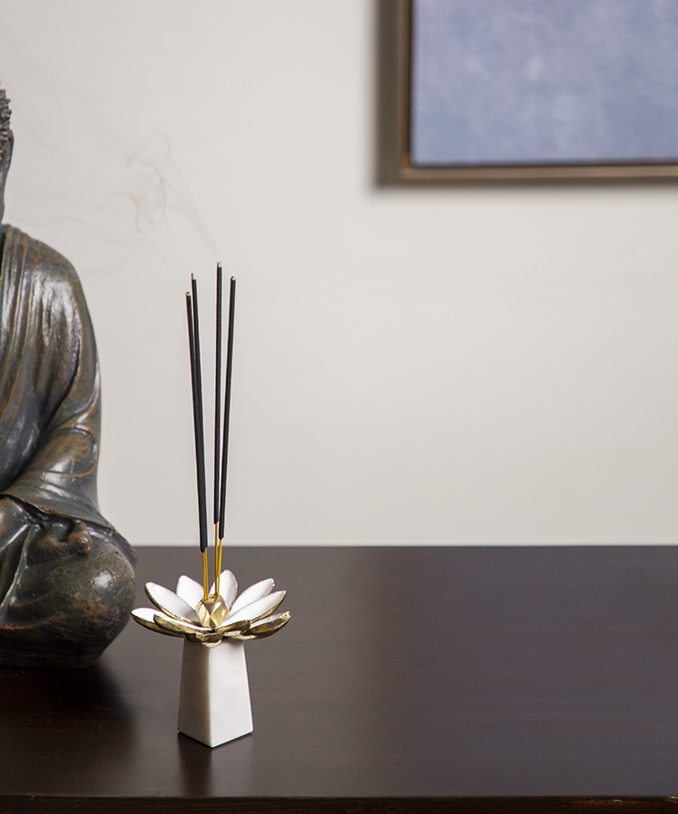 White Lotus Incense Holder