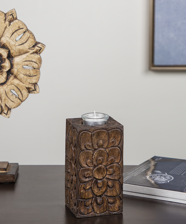 Burnt Tealight Candle Holder Set Of Two