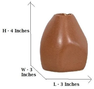 Glazed Unshaped Ceramic Vase Set of 3