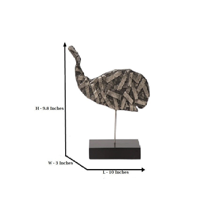 Oxidised Silver Whale