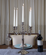 Silver Candle Holder Stand For 5 Taper Candles