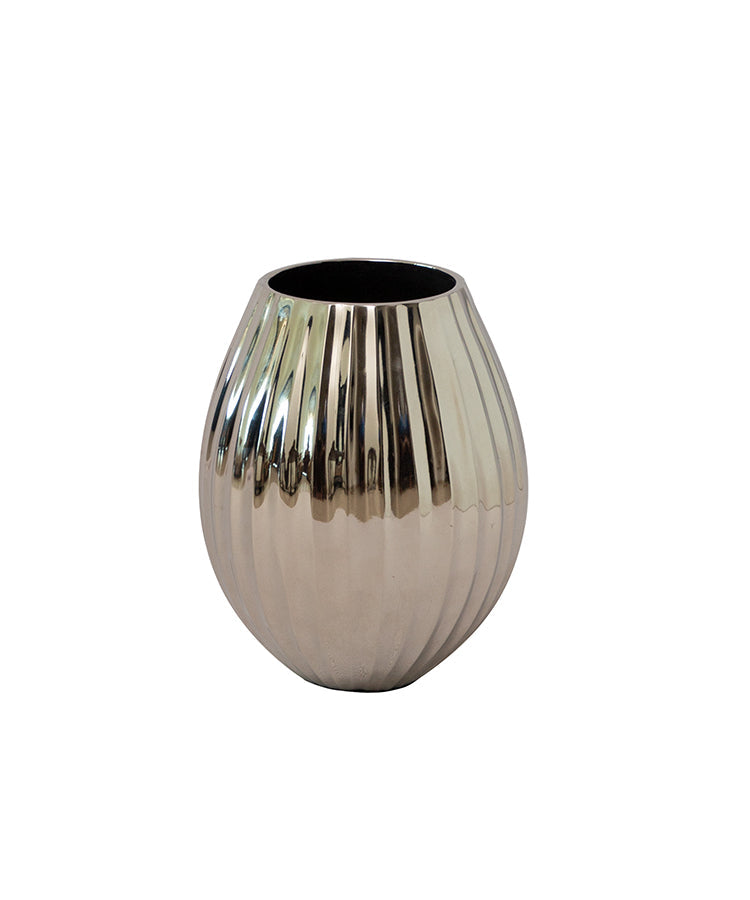 Silver Vase With Arch Curves