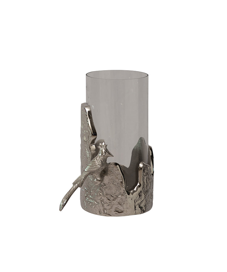 Silver Bird Candle Base Candle Holder