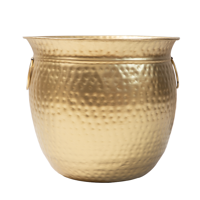 Gold Hand Hammered Planter