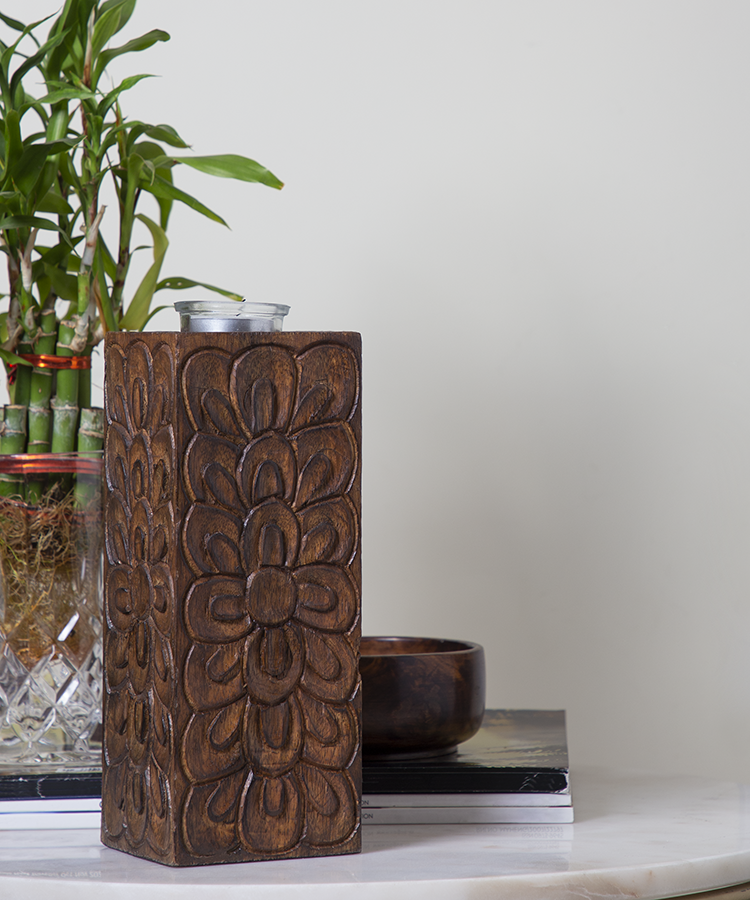 Burnt Tealight Candle Holder Set Of Two