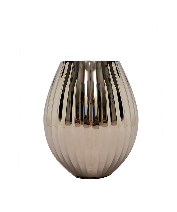 Silver Vase With Arch Curves