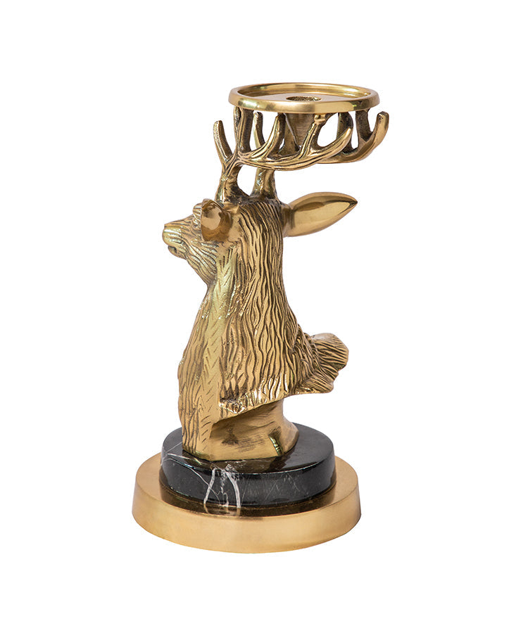 Brass Deer Candle Holder