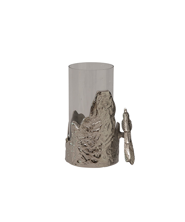 Silver Bird Candle Base Candle Holder