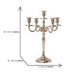 Silver Candle Holder Stand For 5 Taper Candles