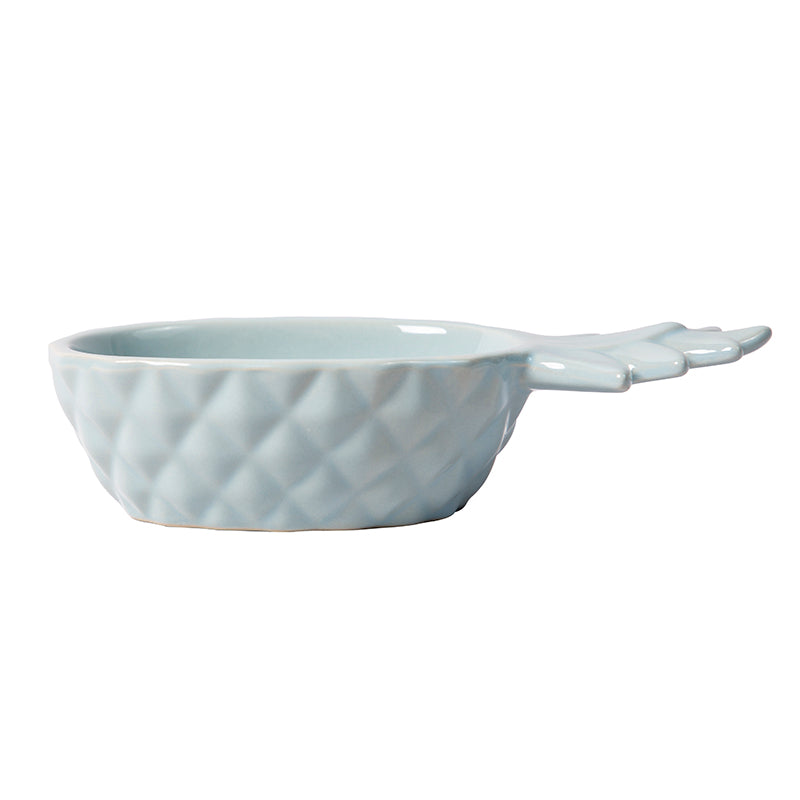 Pineapple Ceramic Light Blue Snack Bowl