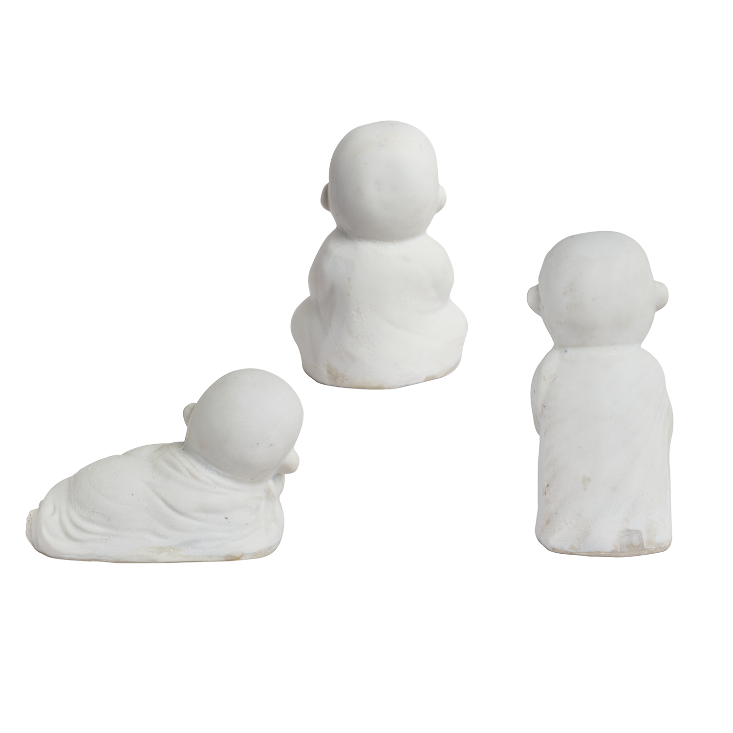 Joyful Baby Monk Decorative Candle Holders - Set of 3