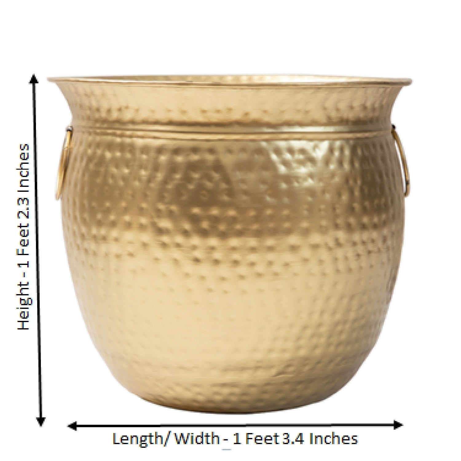 Brass Hammered Planters