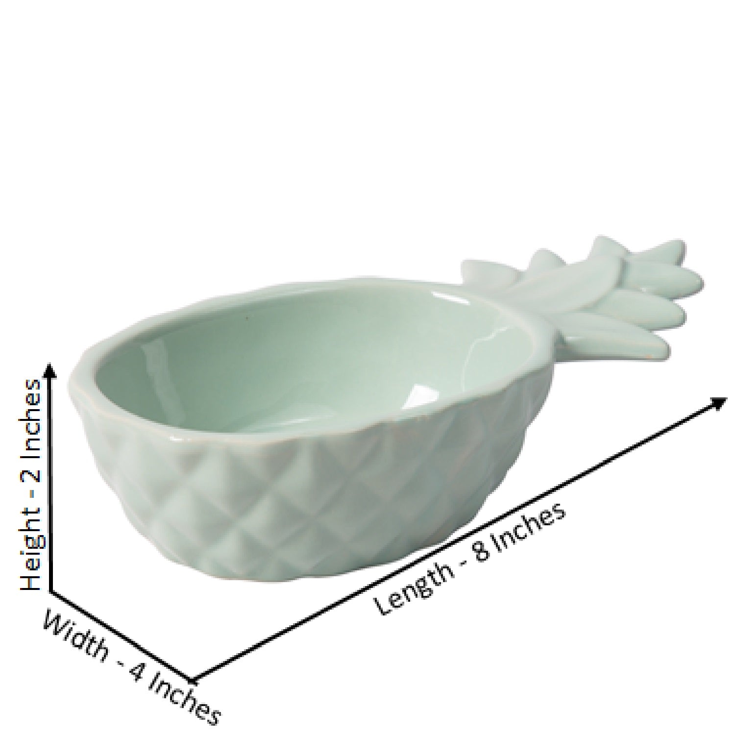 Pastel Green Pineapple Ceramic Snack Bowl