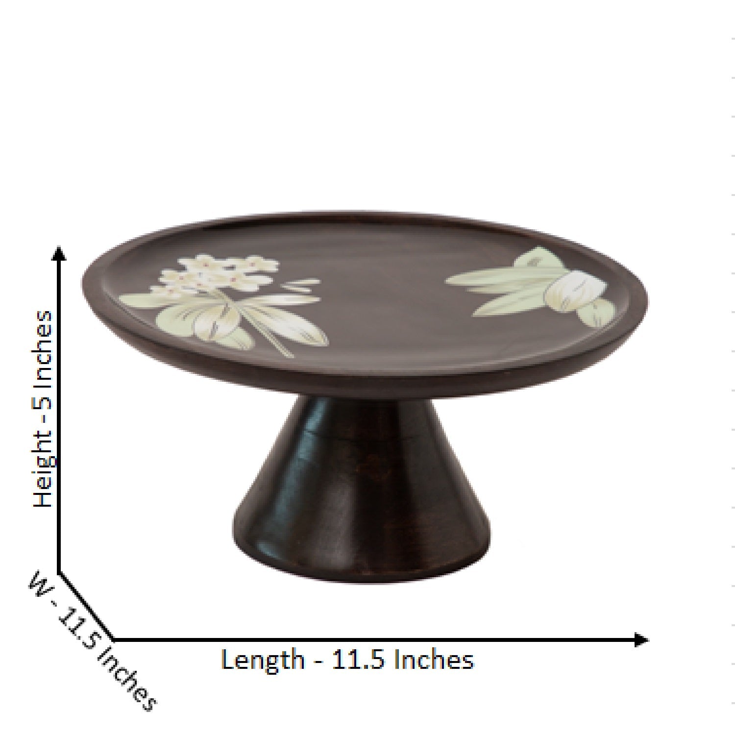 Frangipani Wooden Cake Stand