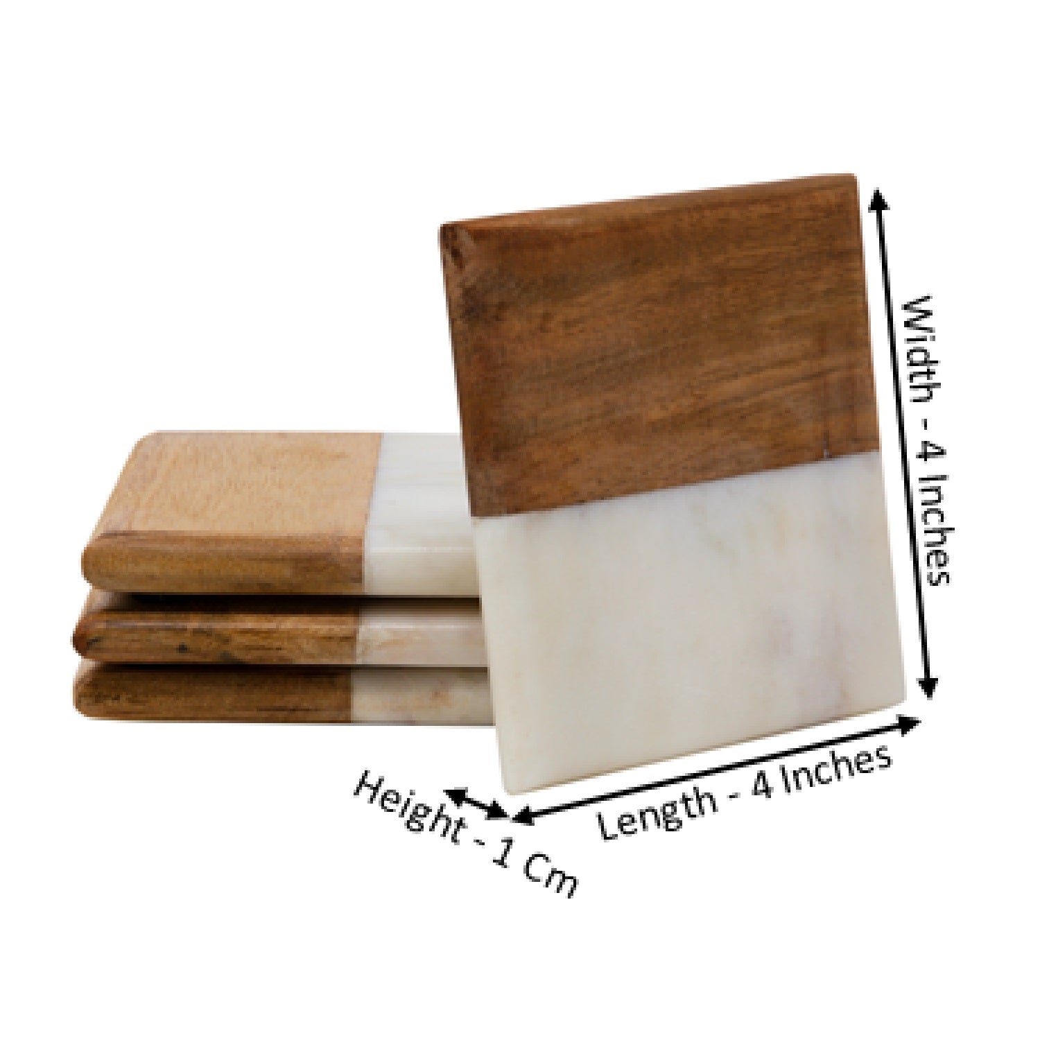 Marble & Mango Wood Coasters