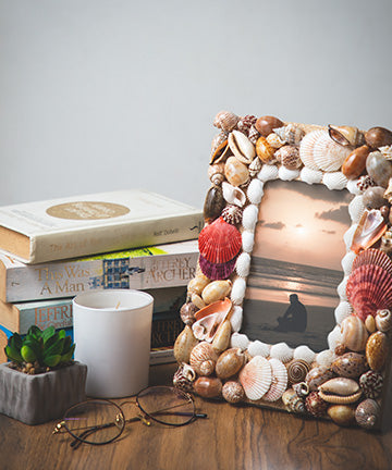 Staggering Natural Multi Colour Hues Shell Photoframe