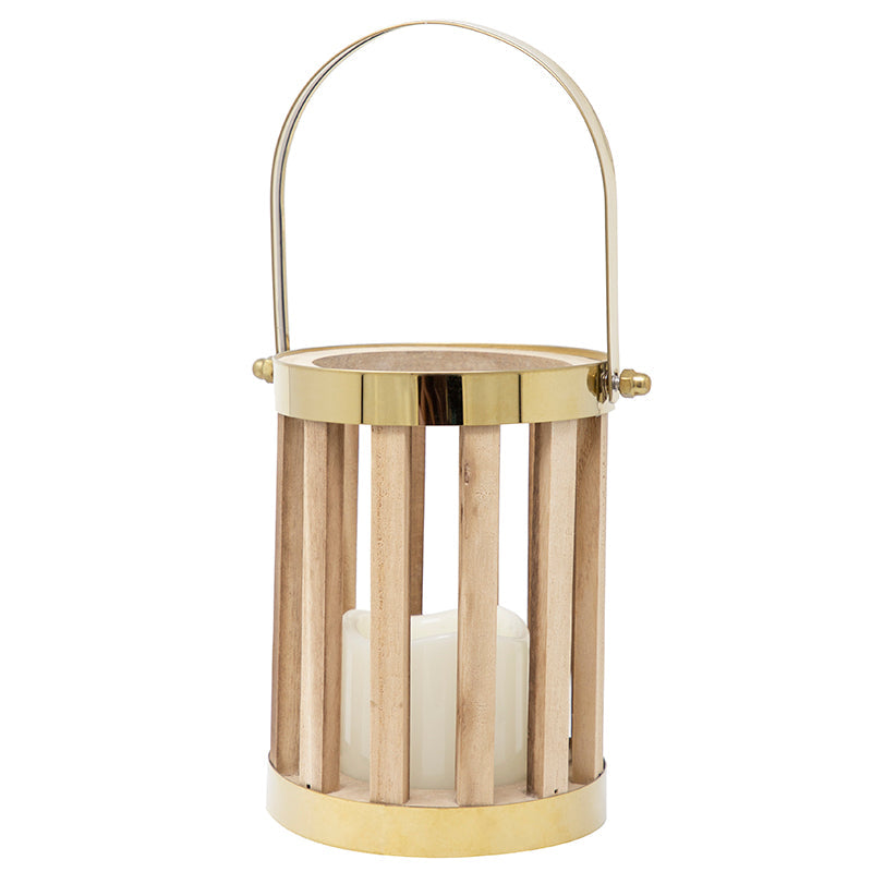 Natural Wooden LED Lantern