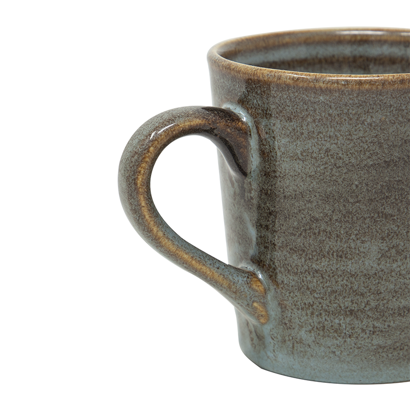 Studio Pottery Dove Blue Double Glazed Coffee Mug - 300 ML
