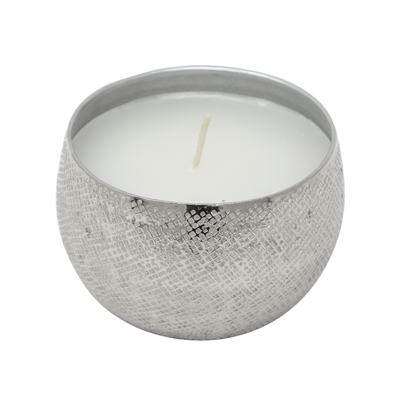 Khurduri Textured Wax Fragrance Votive Candle Holders in Silver Nickel Finish