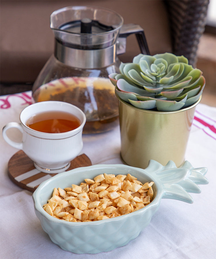 Pastel Green Pineapple Ceramic Snack Bowl
