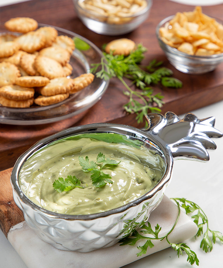 Pineapple Oval Ceramic Small Snack Bowl