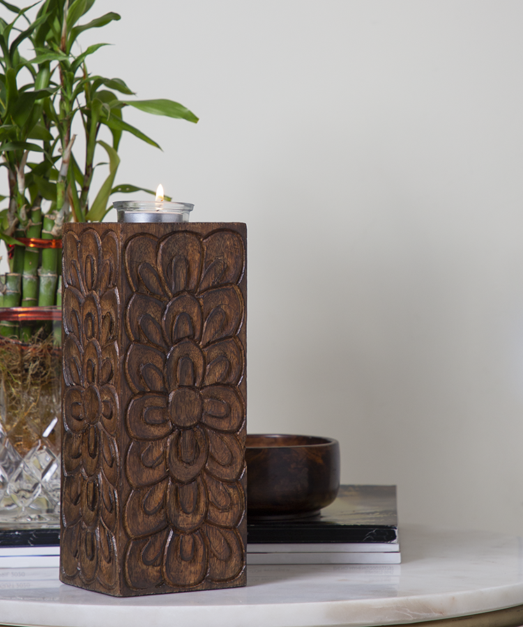 Burnt Tealight Candle Holder Set Of Two