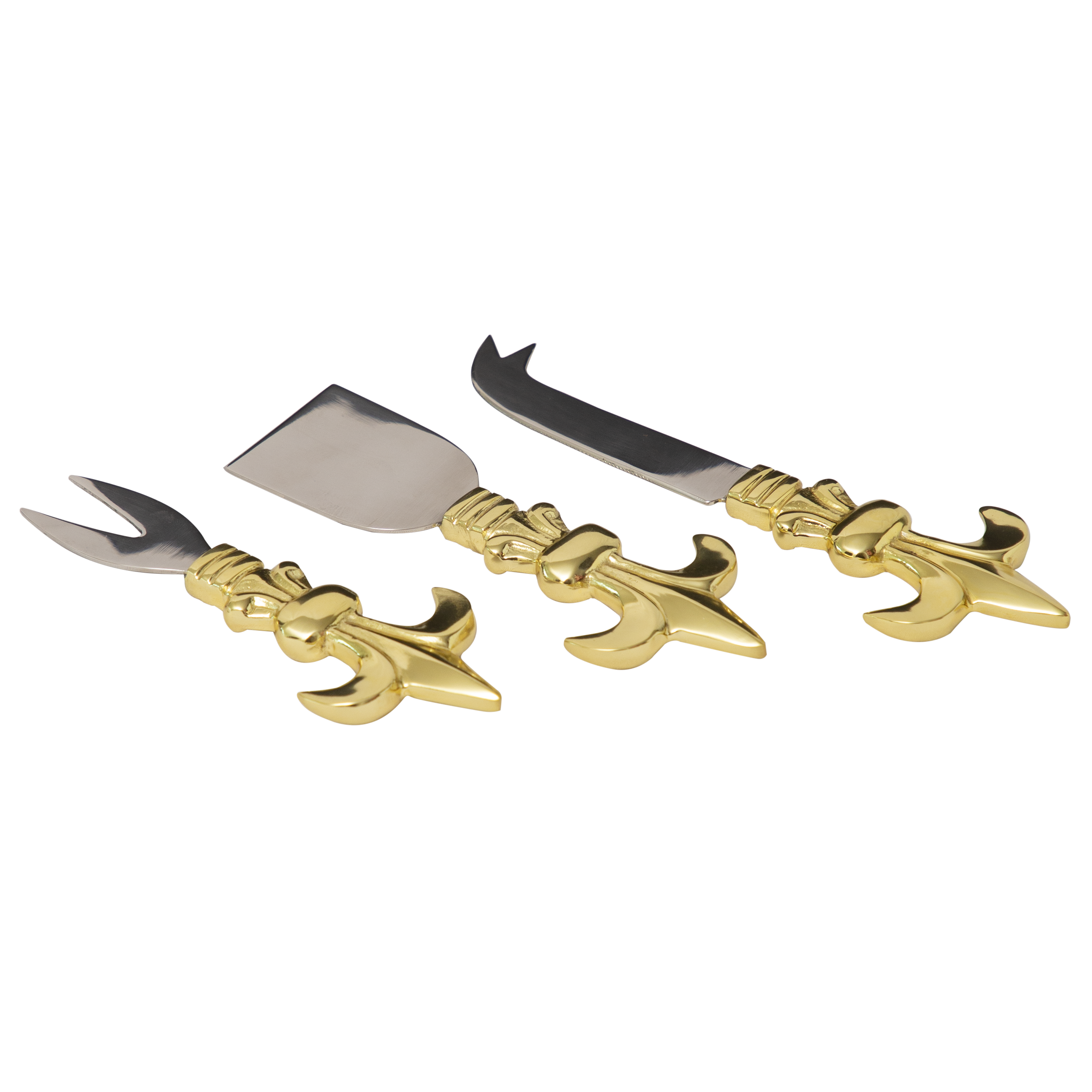 Nostalgia Cheese Cutlery in Gold & Silver Finish - Set of 3