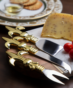 Nostalgia Cheese Cutlery in Gold & Silver Finish - Set of 3