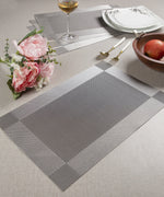 Silver Grey PVC Table Mats-Set of 4