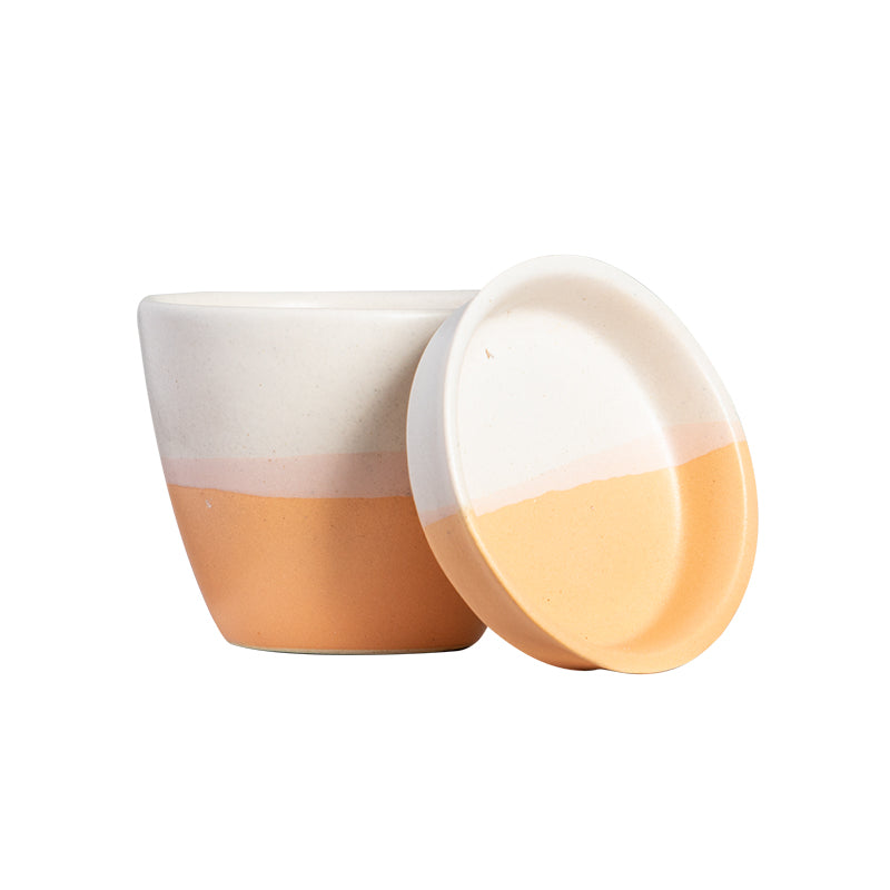 Orange-Peach Ceramic Planter Pot