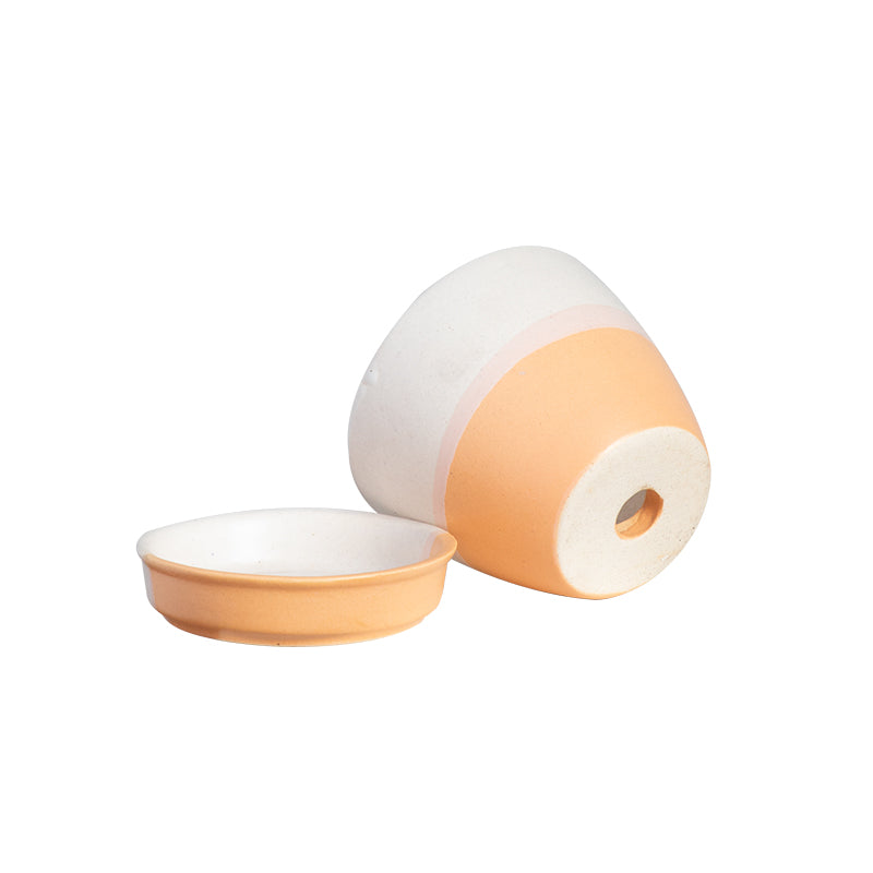 Orange-Peach Ceramic Planter Pot