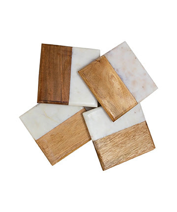 Mango Bark Wood Coasters