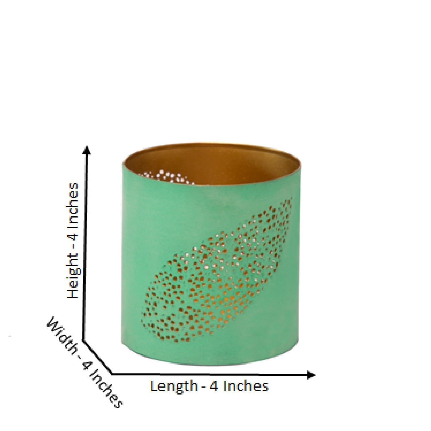 Green Motif Leaf Candle Holder