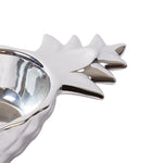 Silver Pineapple Ceramic Serving Bowl