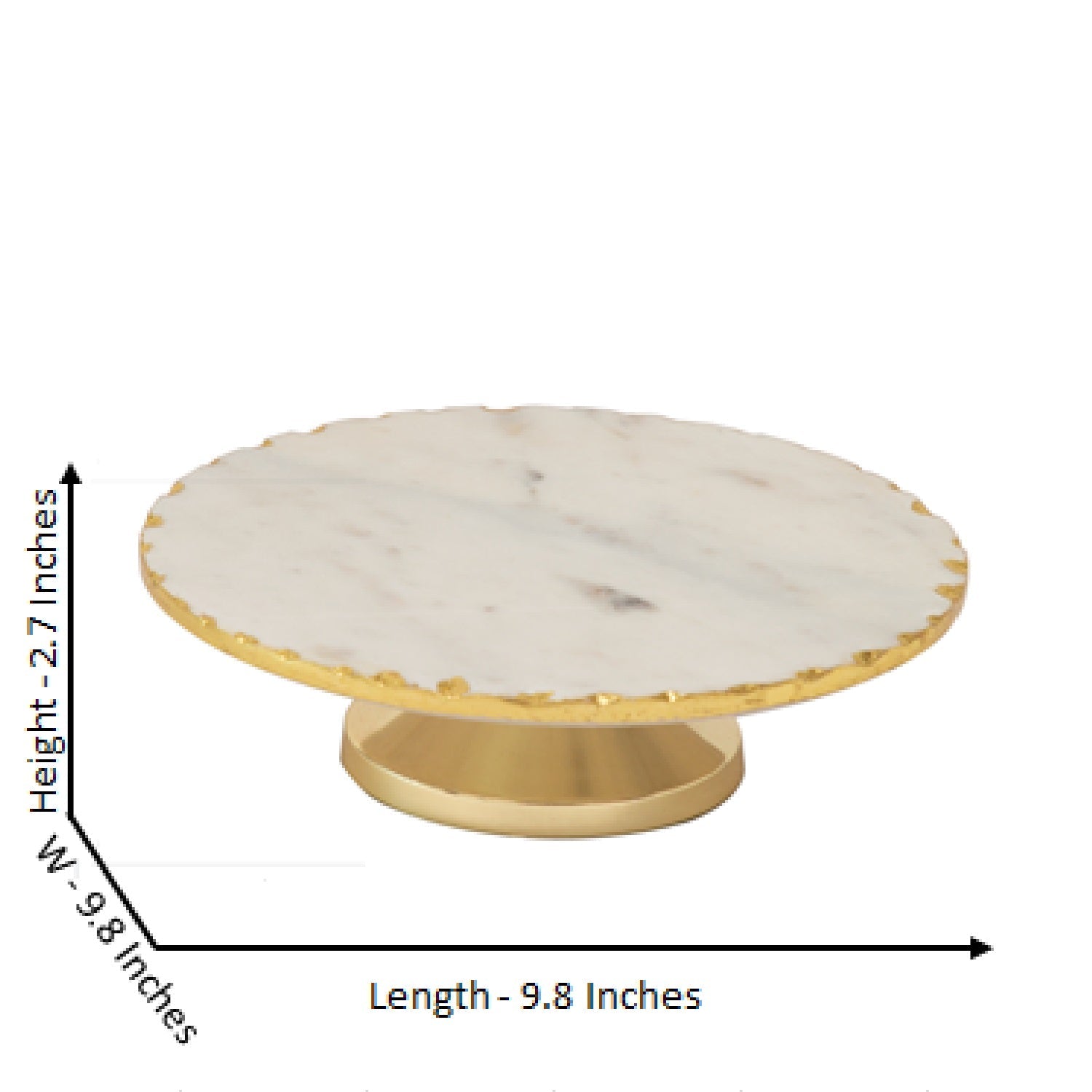White Marble Single Tier Cake Stand