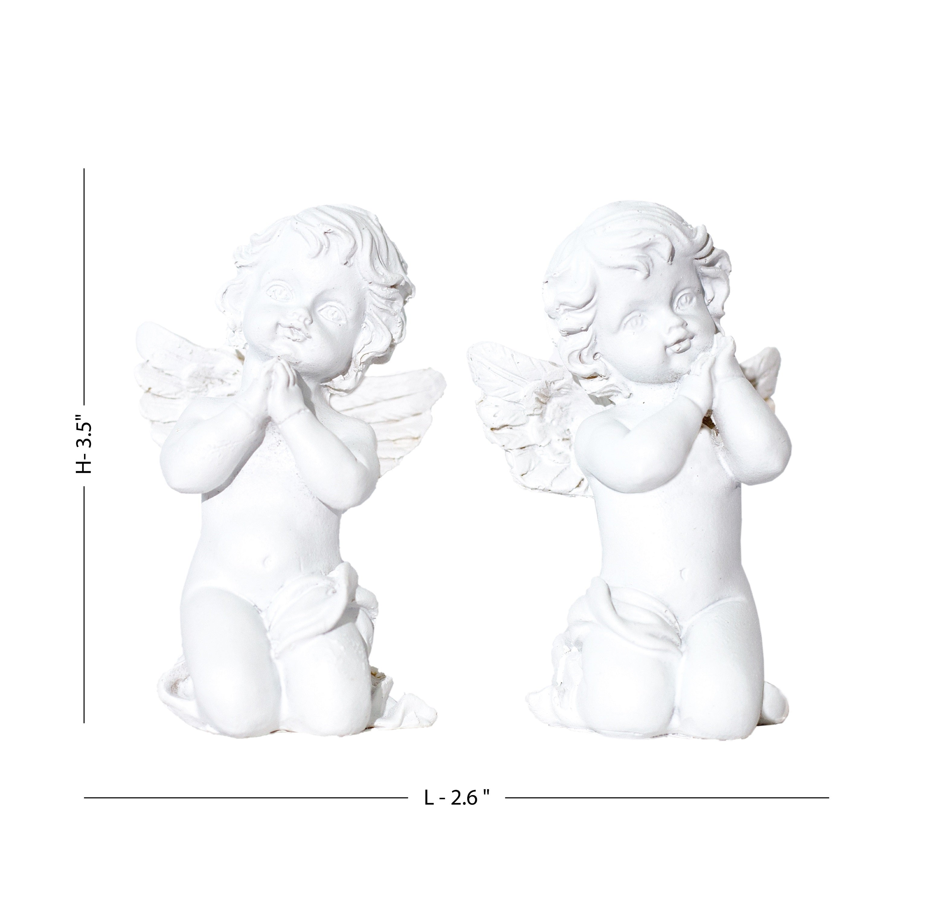 Small Adorable White Cherubs - Set of 2